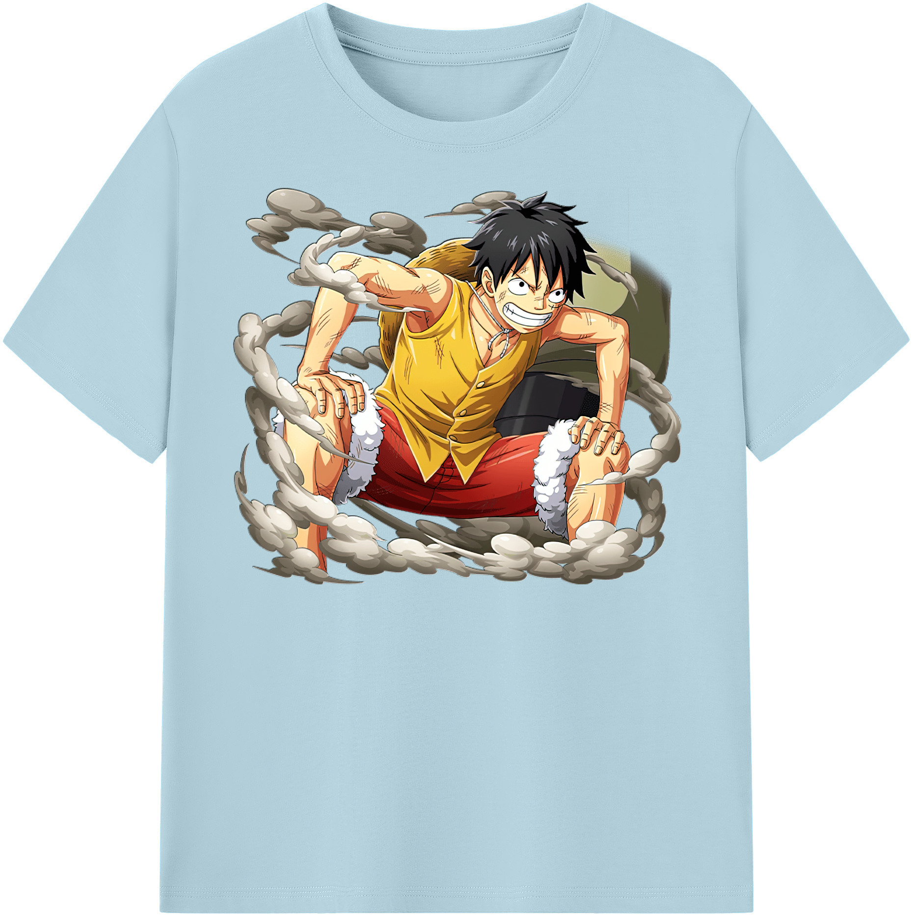 ワンピース モンキー・D・ルフィ ONE PIECE Monkey D. Luffy 綿100％半袖Tシャツ（フロントプリント）